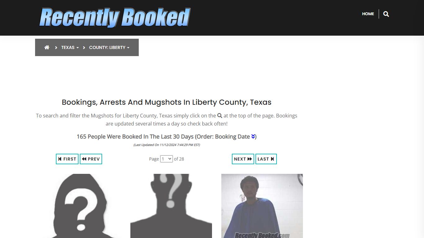 Bookings, Arrests and Mugshots in Liberty County, Texas - Recently Booked